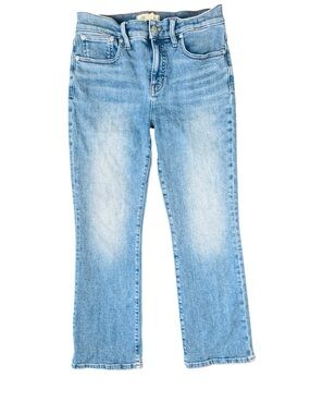 Madewell Mid Rise Kick Out Jeans Womens 28 Light Wash Straight Leg Stretch Denim